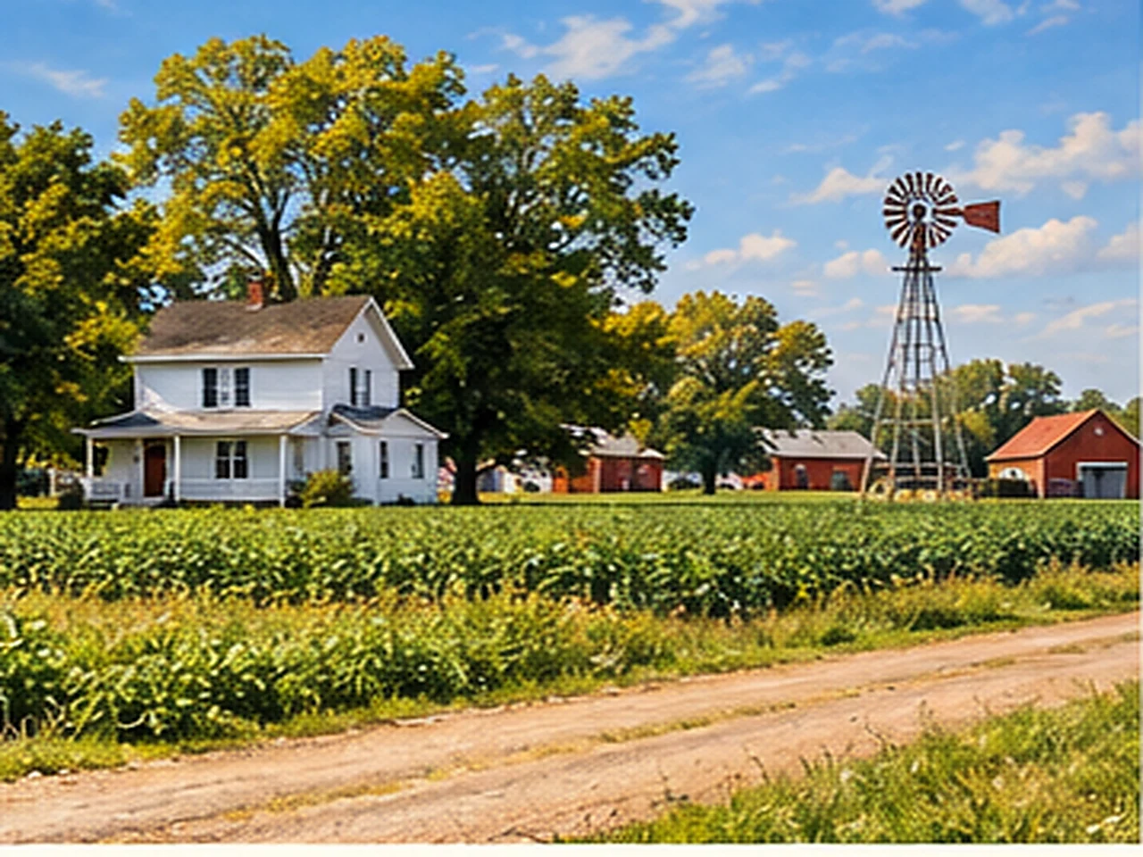 Agricultural settlement — artistic impression